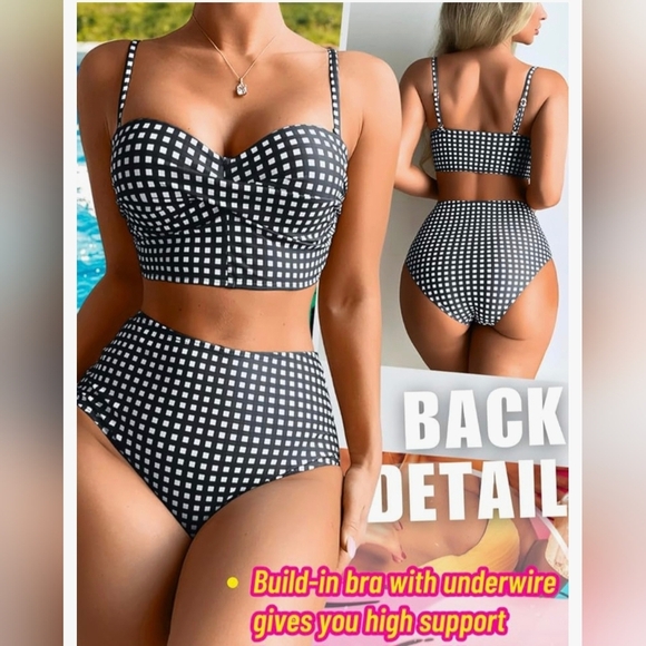 Gingham Bikini #625 NWOT - Picture 7 of 11